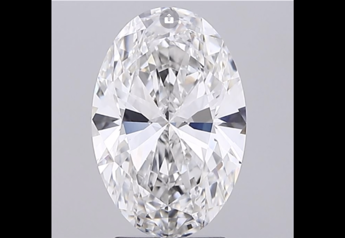 Igi certified 3ct oval cut diamond