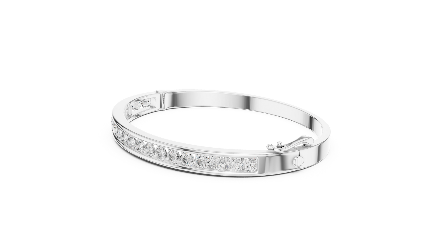 14KT Gold Diamond Bangle Bracelet