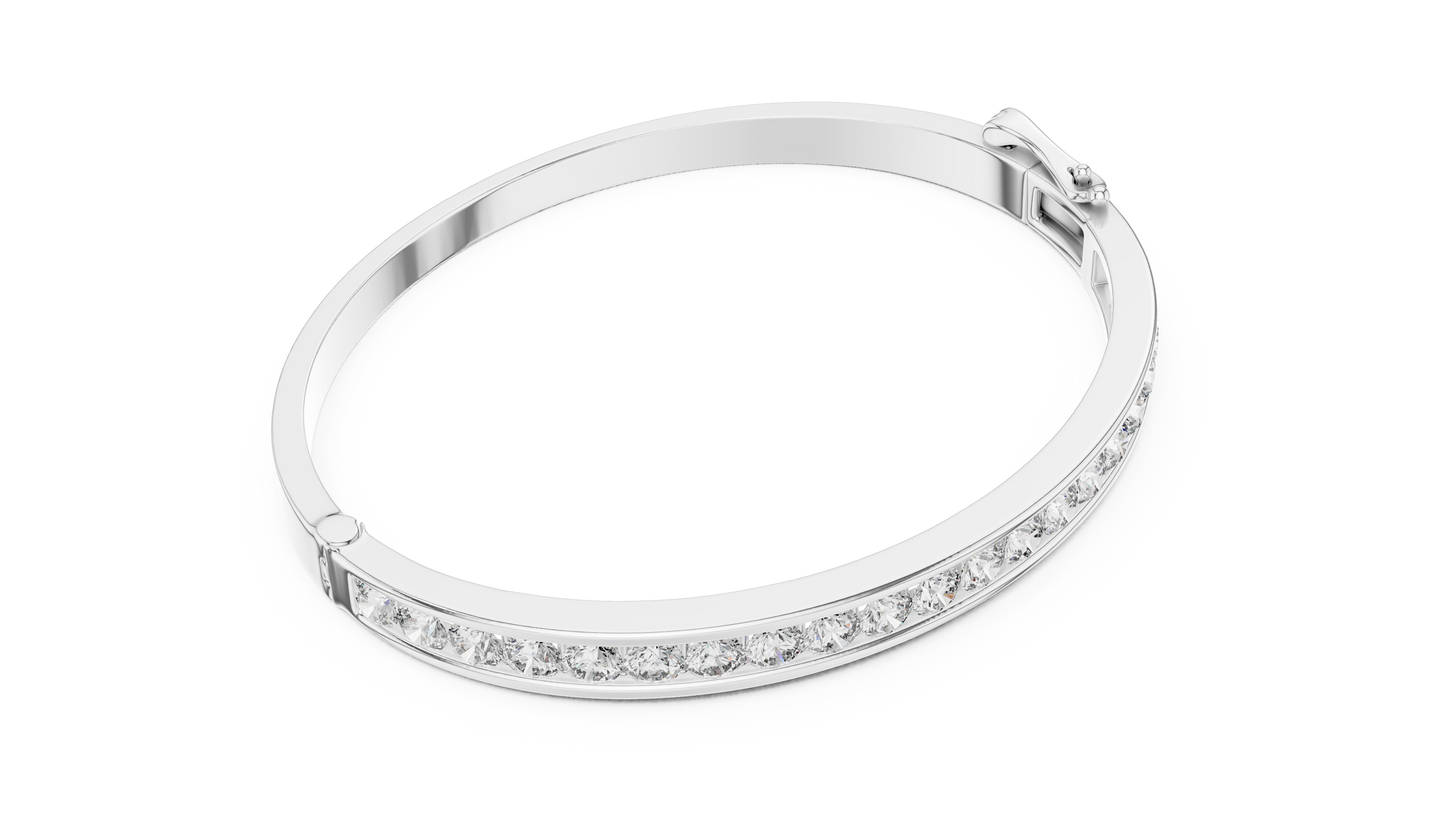 14KT Gold Diamond Bangle Bracelet