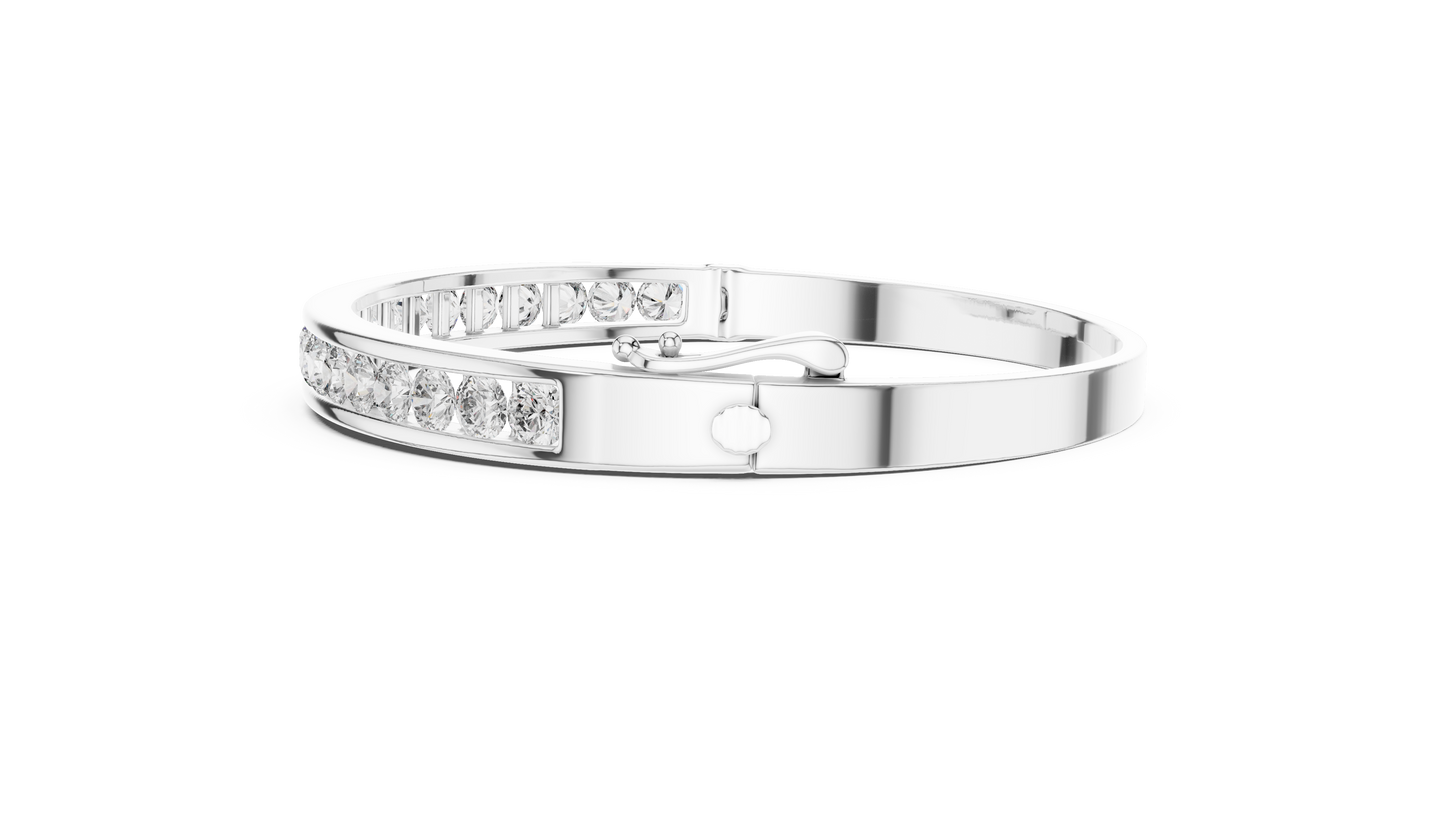 14KT Gold Diamond Bangle Bracelet