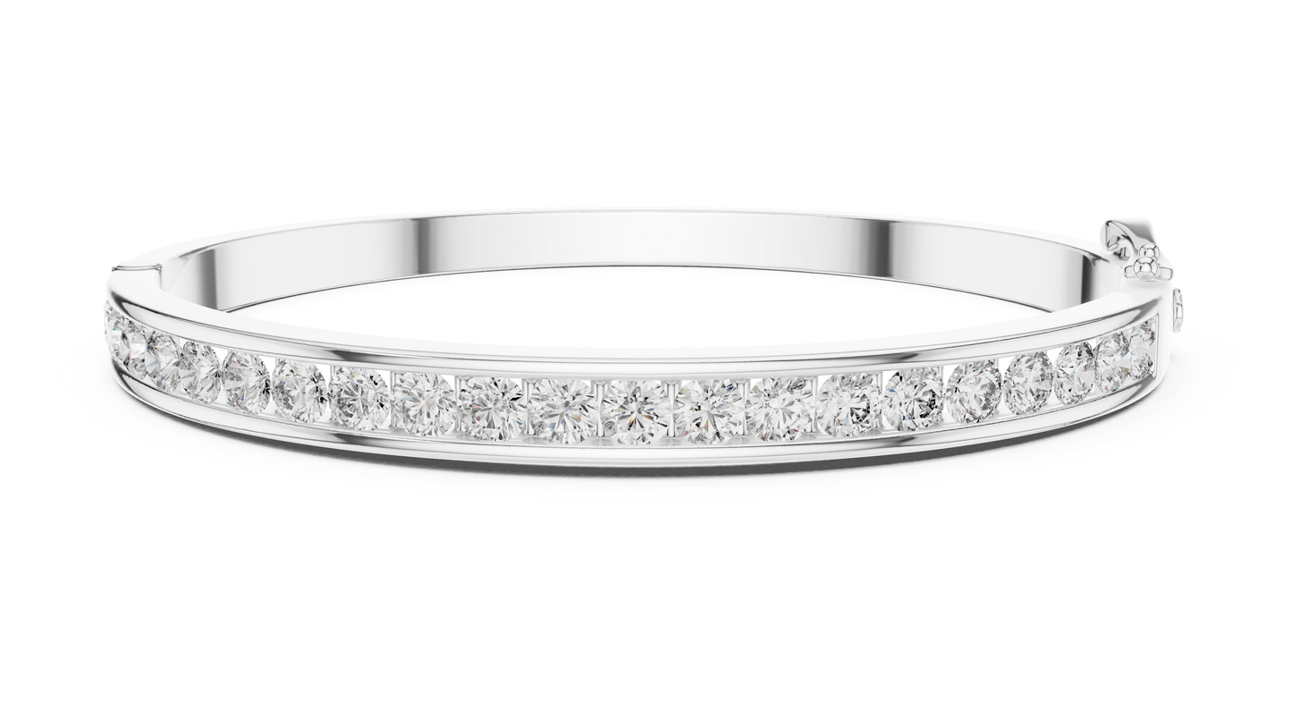 14KT Gold Diamond Bangle Bracelet