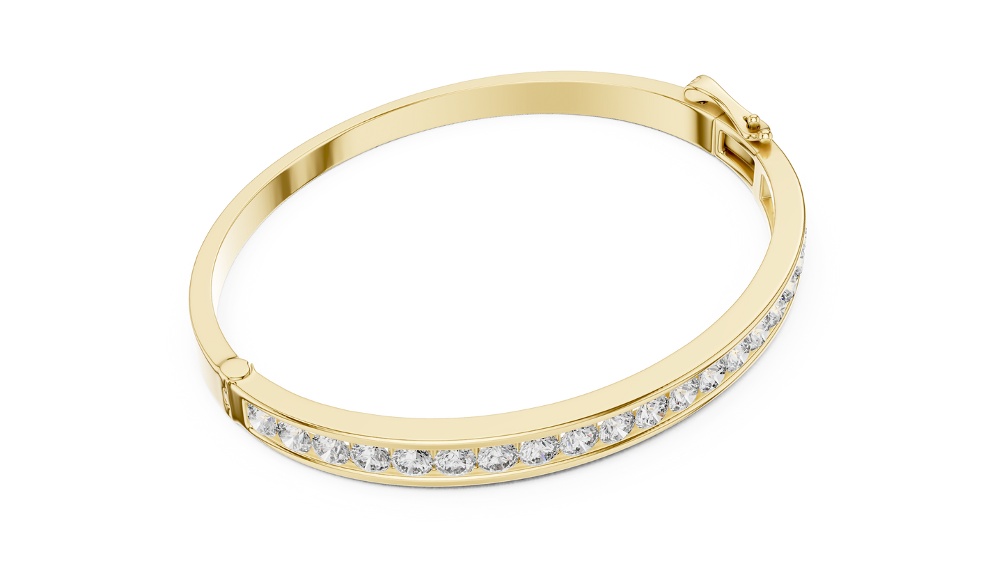 14KT Gold Diamond Bangle Bracelet