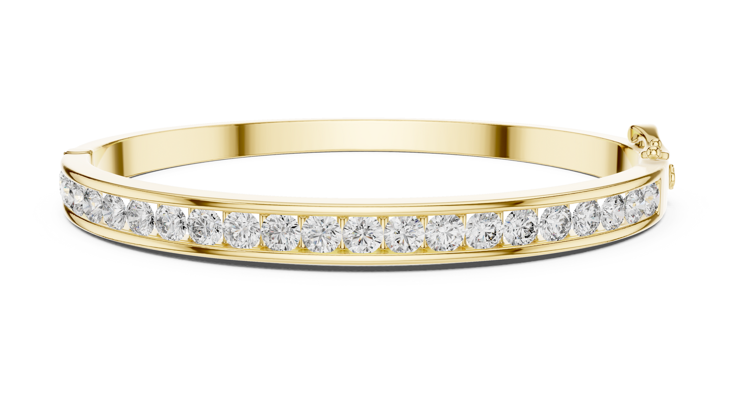 14KT Gold Diamond Bangle Bracelet